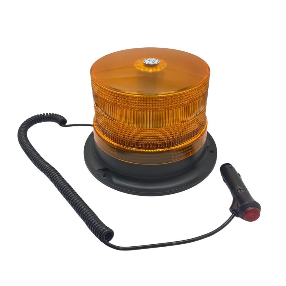 DEMMON 12V-24V ÇAKAR TEPE LAMBA 60 LEDLİ MIKNATISLI ÇAKMAK FİŞLİ SARI(135*200 MM)