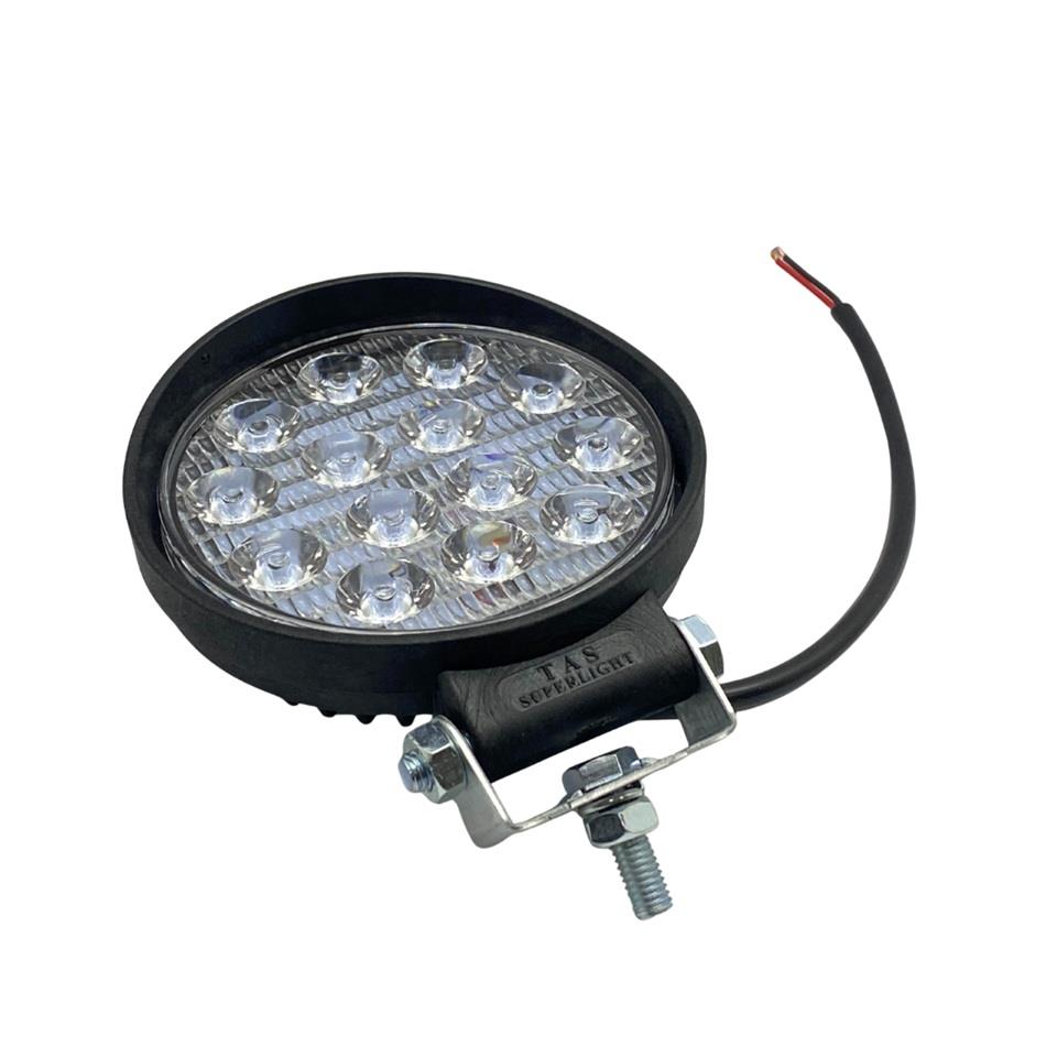 10V-80V ÇALIŞMA LAMBASI YUVARLAK 42W (14 LEDLİ) (114*25 MM)
