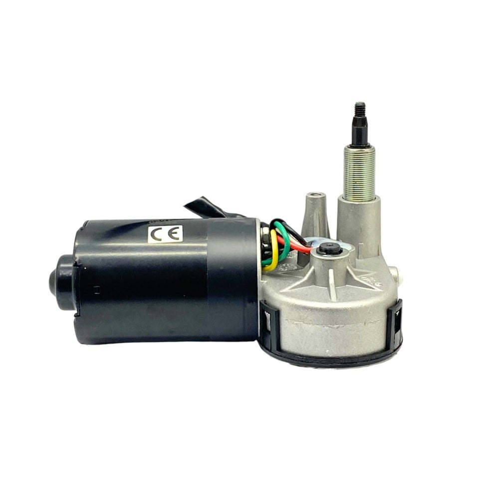 24V SİLECEK MOTORU TEK MİLLİ 90° KABİN