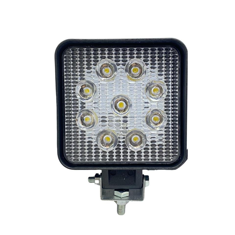 12V-110V ÇALIŞMA LAMBASI KARE (9 X 3W POWER LEDLİ) (108*108*28 MM)