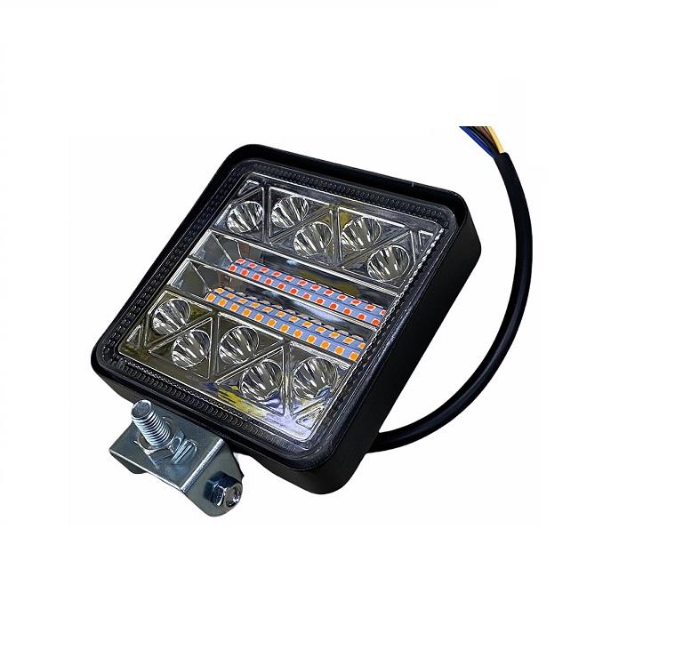 10V-30V LED LAMBA OFF-ROAD LEDLİ KARE KIRMIZI-SARI-BEYAZ (106*106*25 MM)