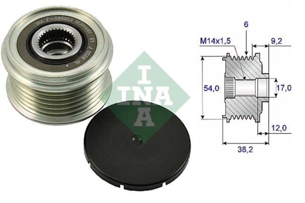 INA ALTERNATÖR KASNAK RULMANLI 6-KANAL HYUNDAI-KIA-LAND ROVER-SUZUKI-JAGUAR