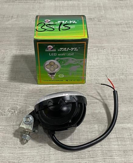 12V-48V ÇALIŞMA LAMBASI YUVARLAK (4 X 3W POWER LEDLİ) (6000K 840 LÜMEN) (87*83*76 MM)