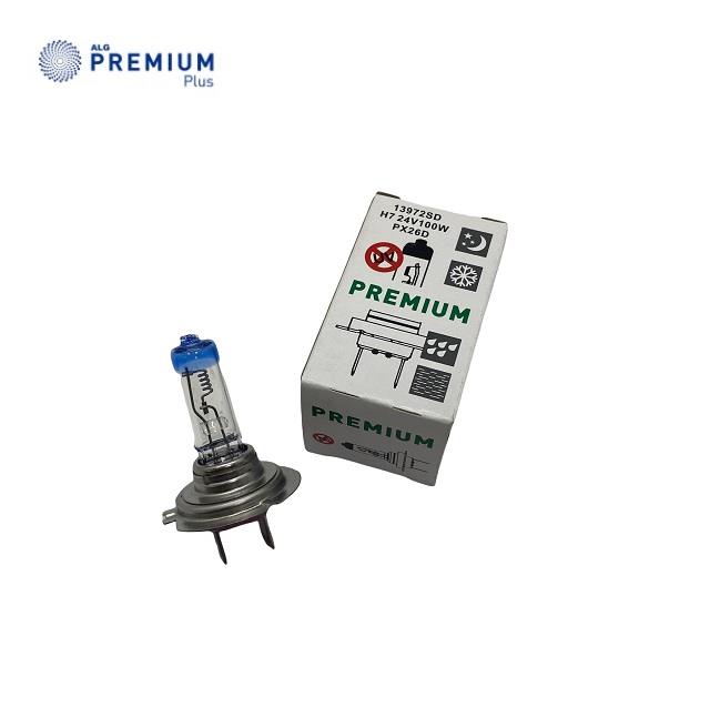 PREMIUM 24V H7 AMPUL 100W %30 FAZLA IŞIK SARSINTIYA DAYANIKLI QUARTZ CAM