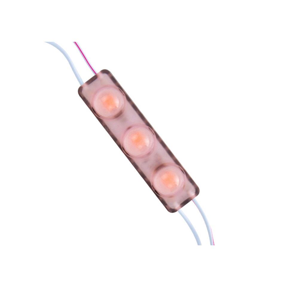 12V PARMAK LAMBA 3-LEDLİ (ÇAKARLI) PEMBE (68*17 MM)