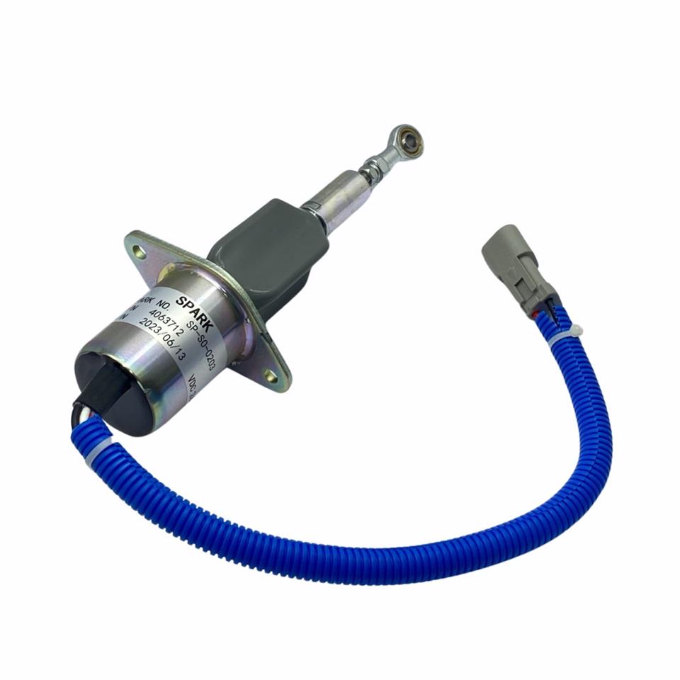 24V STOP SELENOİDİ (KULAKLI) (MAFSALLI-DELİK 6 MM) CUMMINS MOTOR
