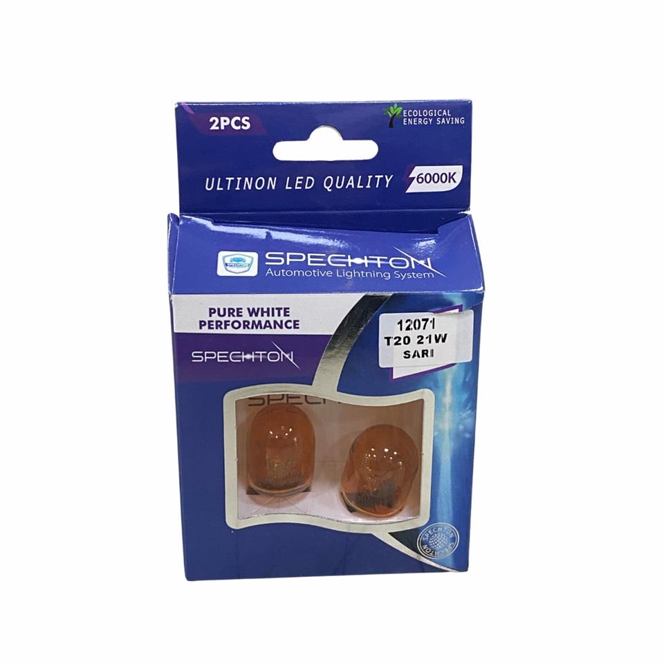 SPECHTON 12V 93 AMPUL DİPSİZ T20 21W SARI (2 AD)