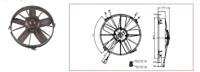 KORMAS 24V FAN MOTORU EMİCİ AKSİYEL 12 