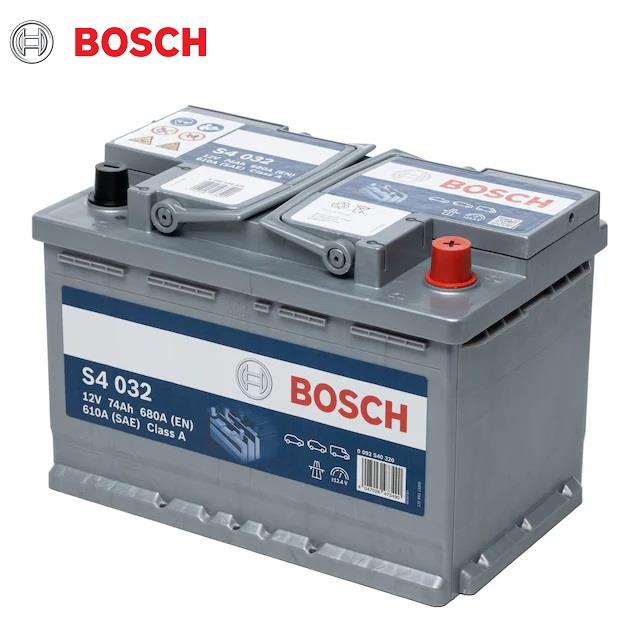 BOSCH 12V 74 AH AKÜ 680 A (EN) (S4 032) (278*175*190) (TIRNAKLI)