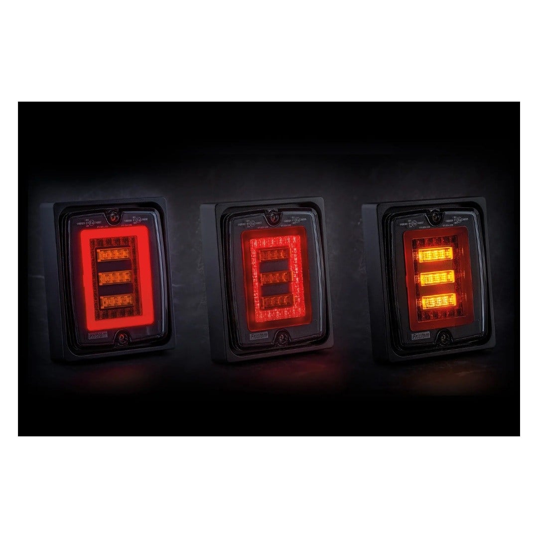 FRISTOM 12V-30V STOP LAMBASI (NEON LEDLİ) (3 FONKSİYONLU) (132*109 MM) E9