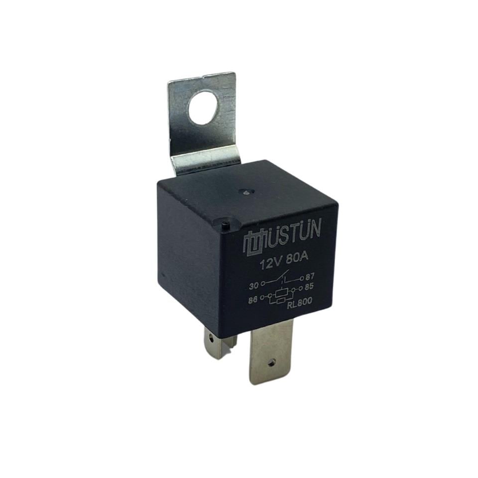 12V RÖLE 4 UÇLU 80 A (DİRENÇLİ) (30-85-86-87)