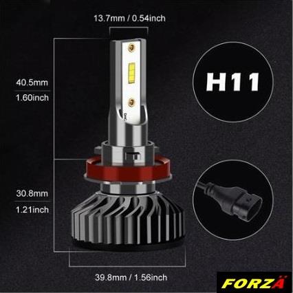 12V-24V H11 CSP LED XENON FAR AMPUL SETİ 55W 6500K 8000 LÜMEN CANBUS