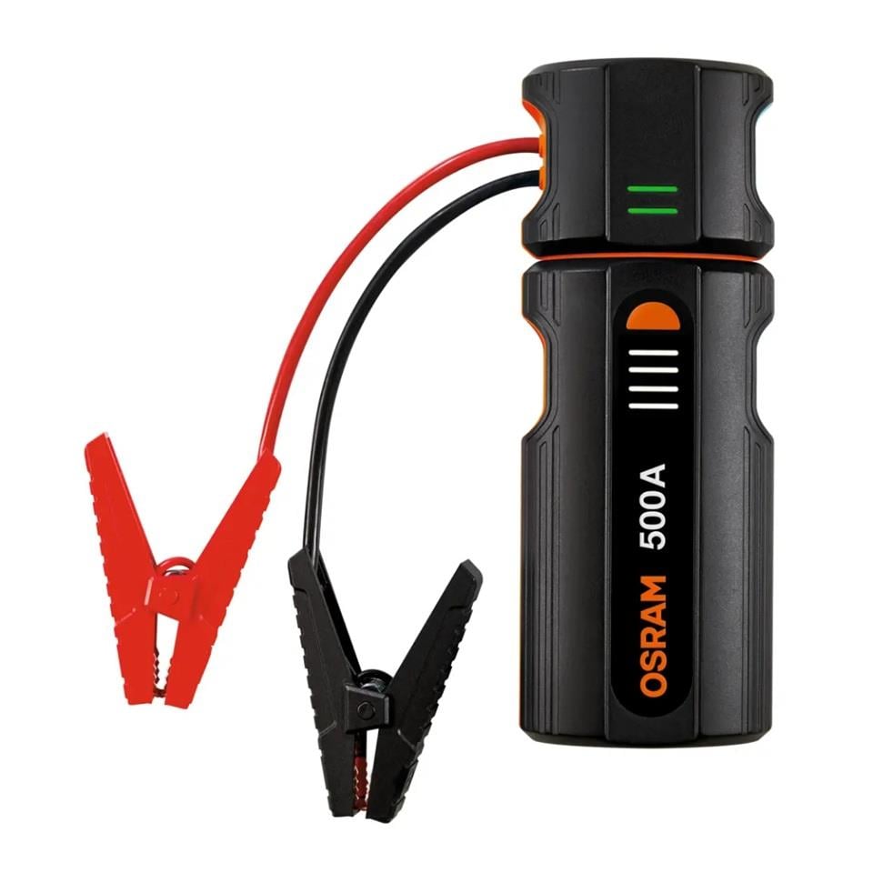 OSRAM 12V AKÜ TAKVİYE CİHAZI (BOOSTER) (500A) (USB-C 2.4 A) (USB-A 2.4 A POWERBANK) (LED IŞIK)