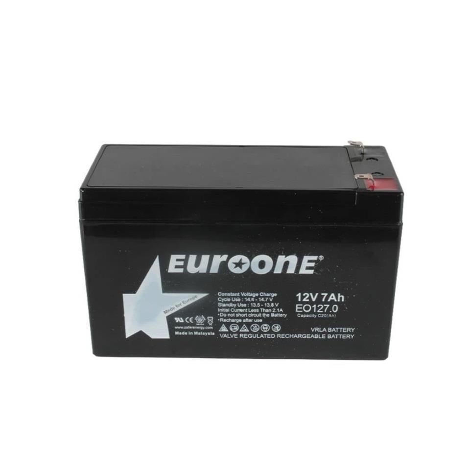 EUROONE 12V 7 AH AKÜ KURU TİP (KÜÇÜK FİŞLİ) (150*65*90) (1.70 KG)