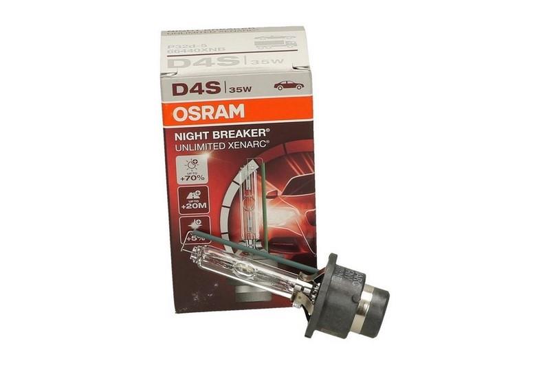 OSRAM XENON AMPUL D4S 35W +%70 FAZLA IŞIK 4350K NIGHT BREAKER UNLIMITED