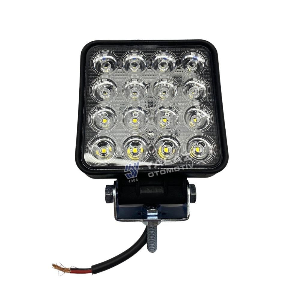 10V-30V ÇALIŞMA LAMBASI KARE 48W (16 X 3W POWER LEDLİ) 