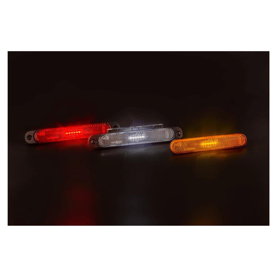 FRISTOM 12V-24V YAN İKAZ LAMBASI (SİDE MARKER) LEDLİ KIRMIZI KRONE TİP DORSE (170*25.2 MM) E9