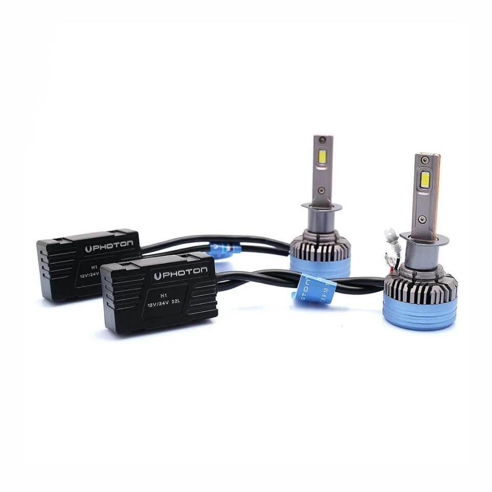 PHOTON 12V-24V H1 CSP LED XENON FAR AMPUL SETİ BLACK KATANA 6000K 12000 LÜMEN CANBUS