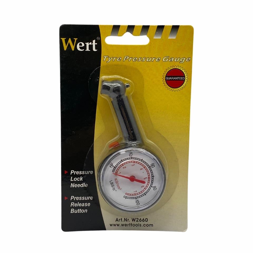 LASTİK HAVA BASINÇ ÖLÇER (0-100 psi / 0-7 bar) (ANALOG) (PLS)
