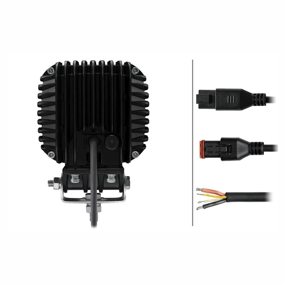HELLA 12V-48V ÇALIŞMA LAMBASI S5000 KARE 5000 LÜMEN (16 LEDLİ) (GÜNDÜZ SÜRÜŞLÜ) (125*114*88 MM) 