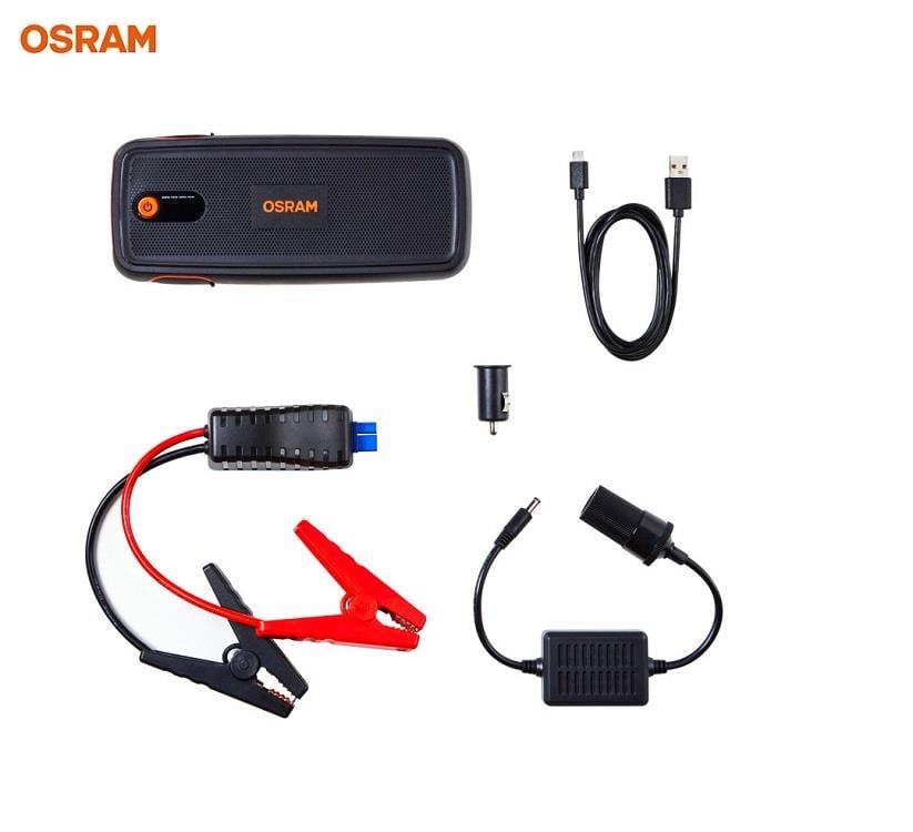 OSRAM 12V AKÜ TAKVİYE CİHAZI (BOOSTER) (2000A) (USB MICRO) (USB 2.4 A POWERBANK) (LED IŞIK)