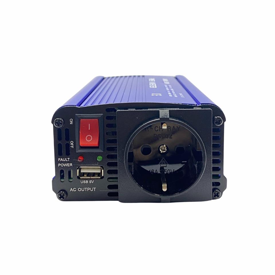 24V DC > 220V AC İNVERTÖR 500W (MODİFİYE) (ÇAKMAK FİŞLİ-MAŞALI)