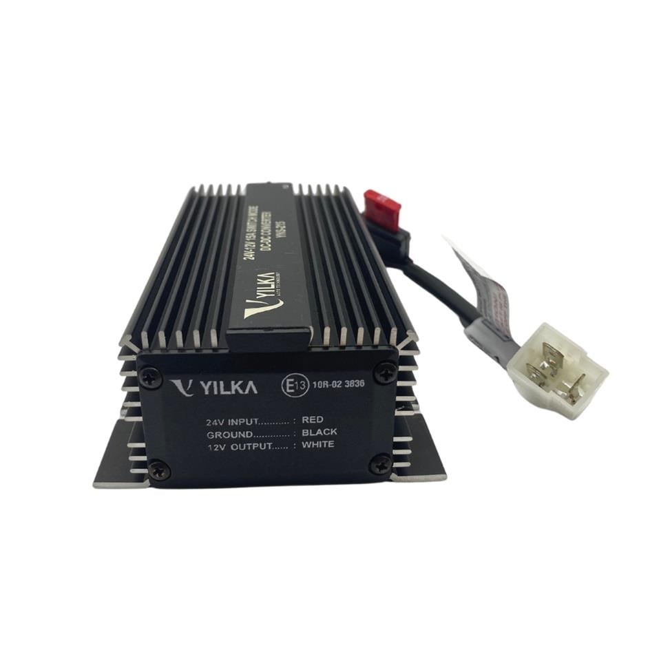 YILKA 24V>12V KONVERTÖR (VOLTAJ DÜŞÜRÜCÜ) 15 A 3 UÇLU