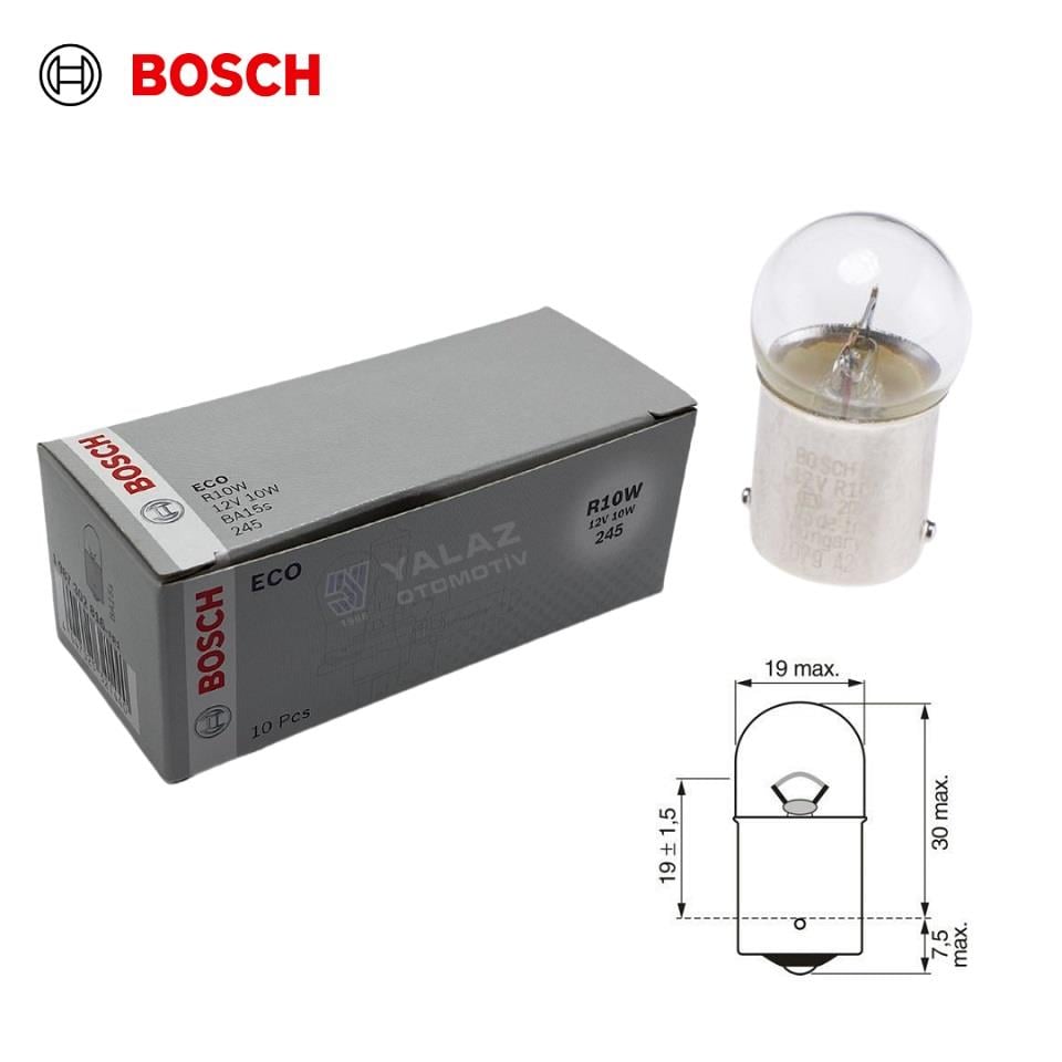 BOSCH 12V 67 AMPUL 10W (10 ADET)