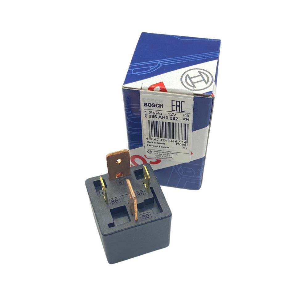 BOSCH 12V RÖLE 4 UÇLU 70 A (DİRENÇLİ) (30-85-86-87)