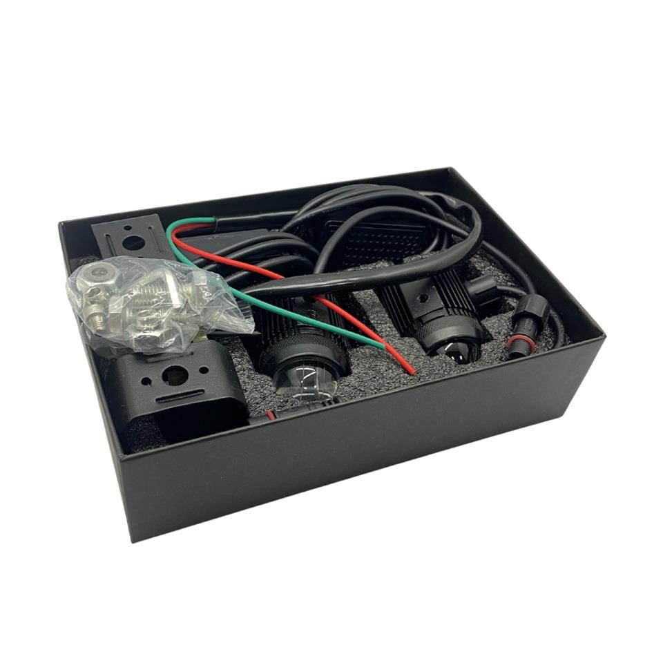 12V LED LAMBA OFF-ROAD MERCEKLİ YUVARLAK 2 FONKSİYONLU TRANSFORMERS(BEYAZ- SARI) (35 MM)