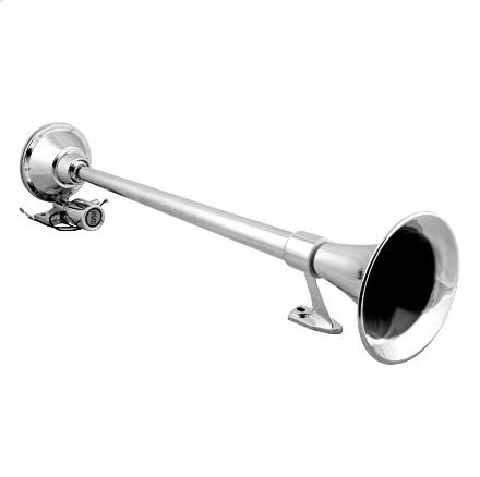 SEGER 12V-24V HAVALI KORNA TEKLİ KROM 637 MM (MARİN)