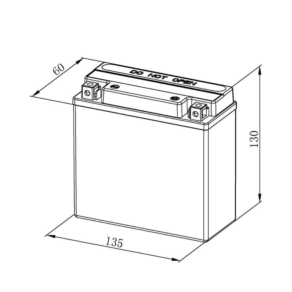 BOSCH 12V 5.5 AH MOTOSİKLET AKÜSÜ AGM 75 A (EN) (135*60*130) (12N5.5-3B)