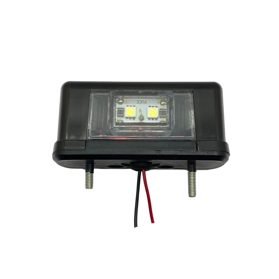 12V-24V PLAKA LAMBASI 2 LEDLİ (SİYAH) (82*30 MM)