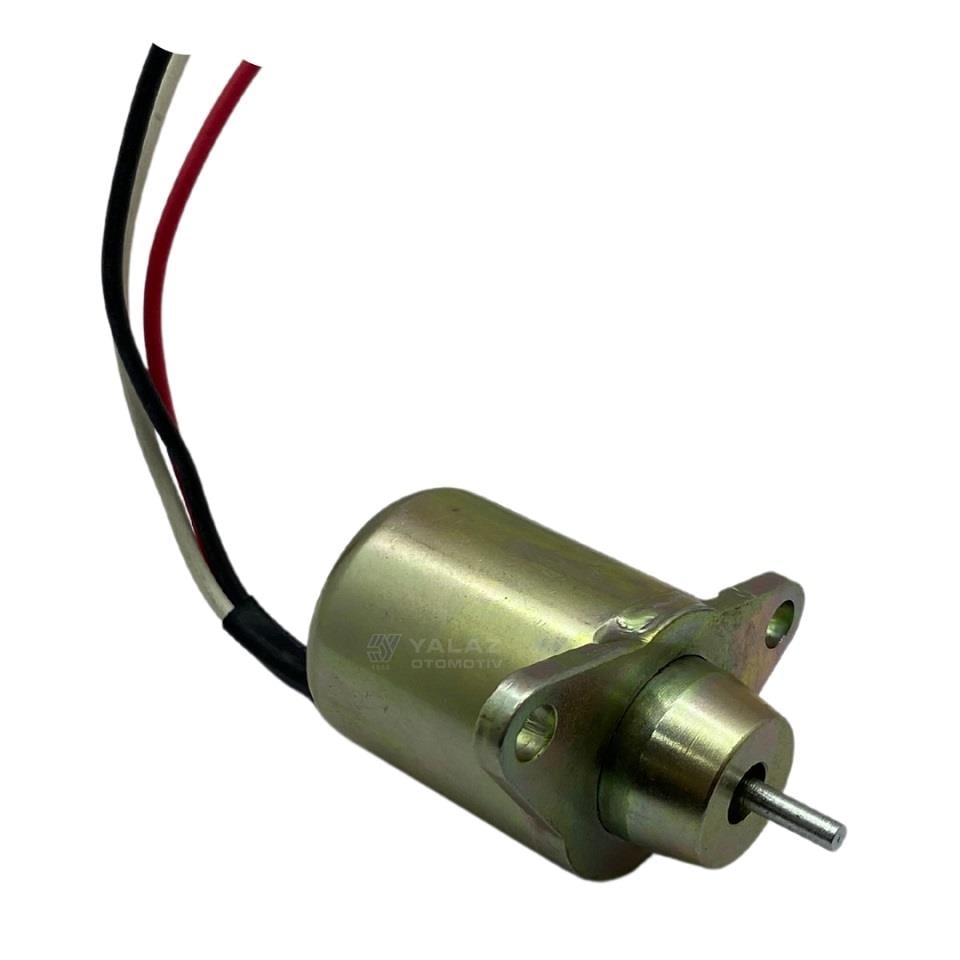 12V STOP SELENOİDİ KAYIK KULAKLI (KÜÇÜK TİP) (DÜZ MİL 12 MM) YANMAR