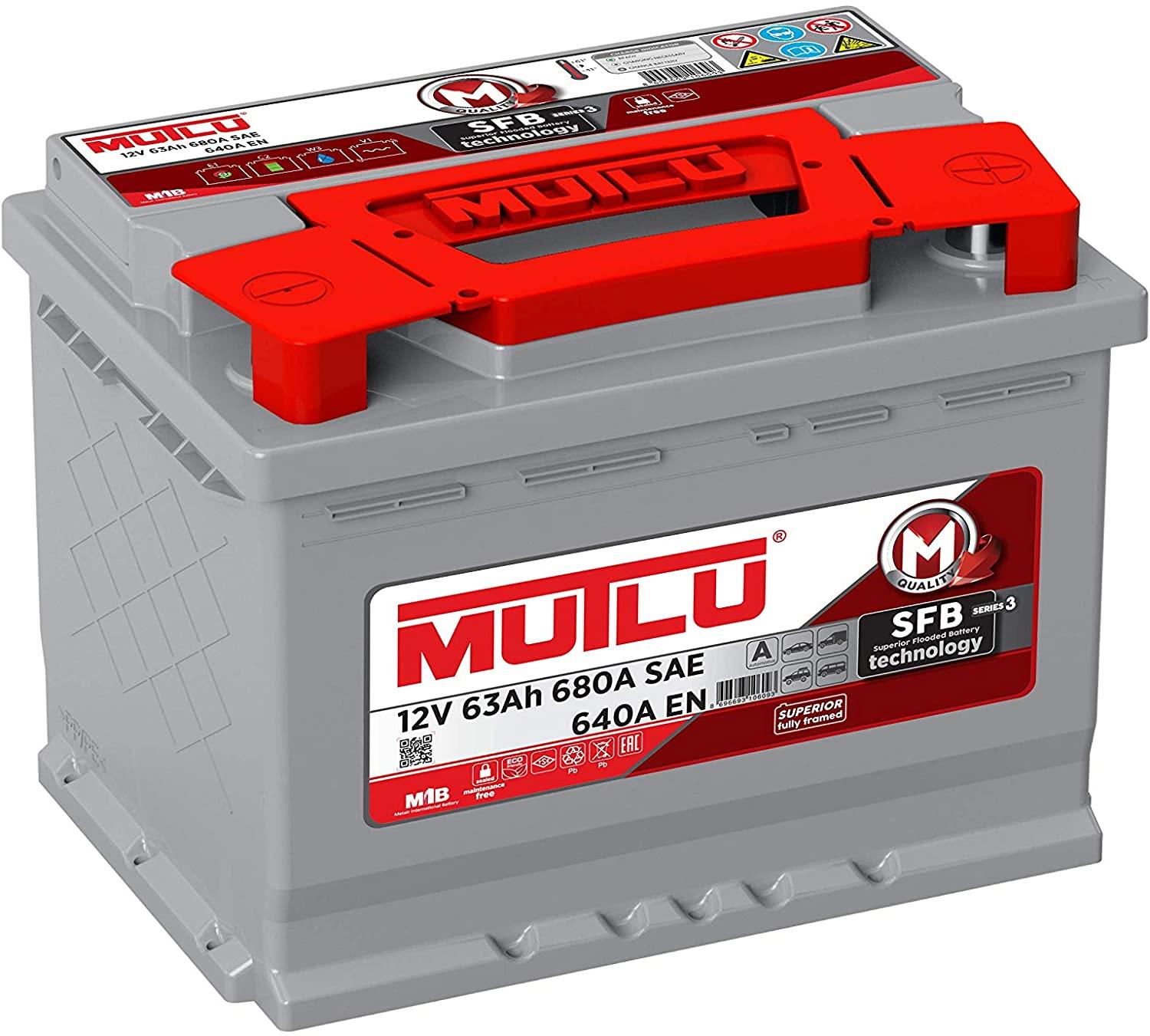 MUTLU 12V 63 AH AKÜ SFB 600 A (EN) (242*175*190)
