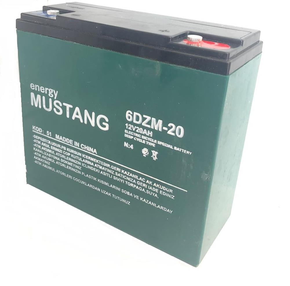MUSTANG 12V 20 AH AKÜ DEEP CYCLE (181*77*170) (6 KG)