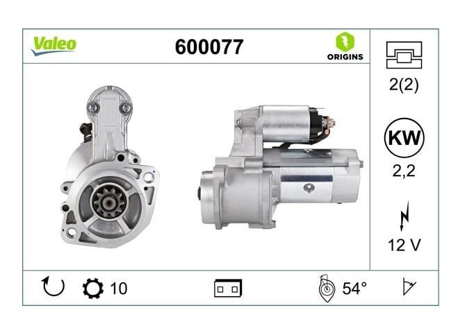 VALEO 12V MARŞ MOTORU 10 DİŞ HYUNDAI H1/STAREX-KIA BONGO