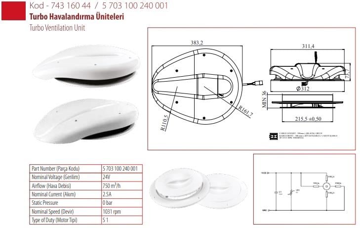 KORMAS 24V HAVALANDIRMA ÜNİTESİ 2.5 A