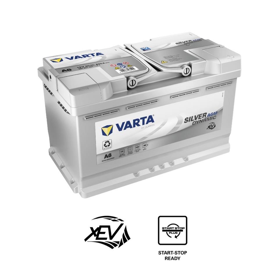 VARTA 12V 80 AH AKÜ AGM SILVER DYNAMIC CCA 800 A (EN) (START-STOP) (315*175*190)