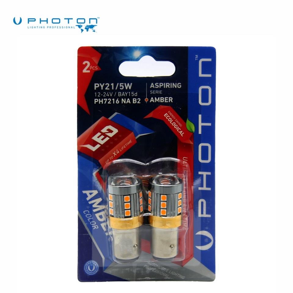 PHOTON 12V-24V 1016 AMPUL 36 LEDLİ SARI (2 AD)