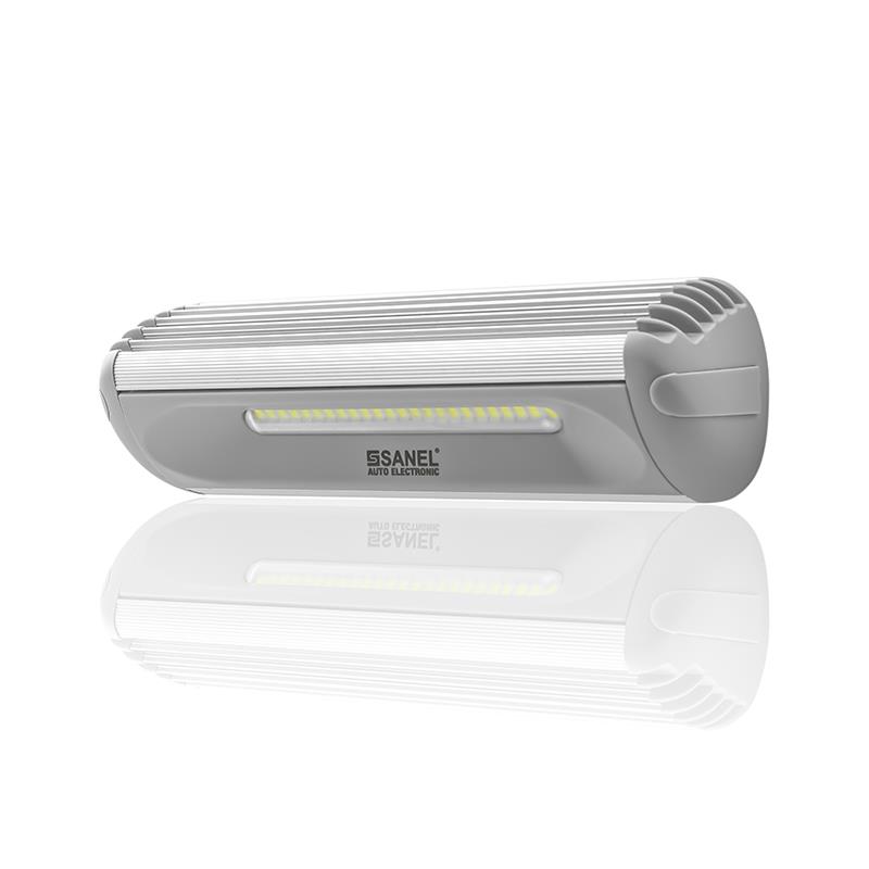 SANEL 10V-30V DIŞ AYDINLATMA LAMBASI (TAVAN LAMBASI) (24*0.5W LED) (SU GEÇİRMEZ) (200*80) (GRİ KASA)