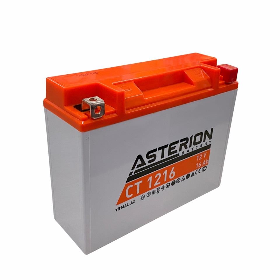 ASTERION 12V 16 AH MOTOSİKLET AKÜSÜ 200 A (EN) (205*70*162) (YB16AL-A2)