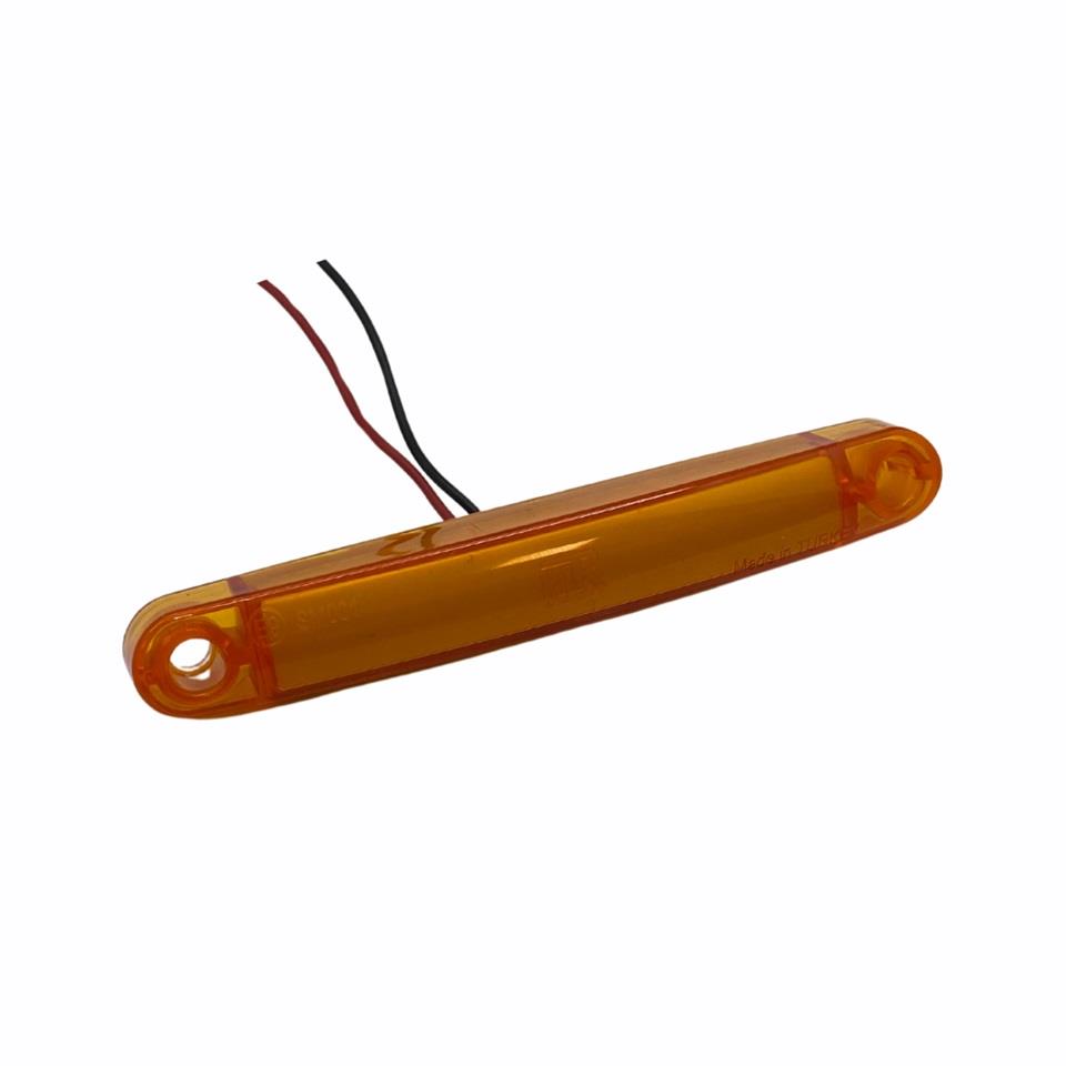 12V-24V PARMAK LAMBA NEON LEDLİ KABLOLU SARI (100*13 MM) 