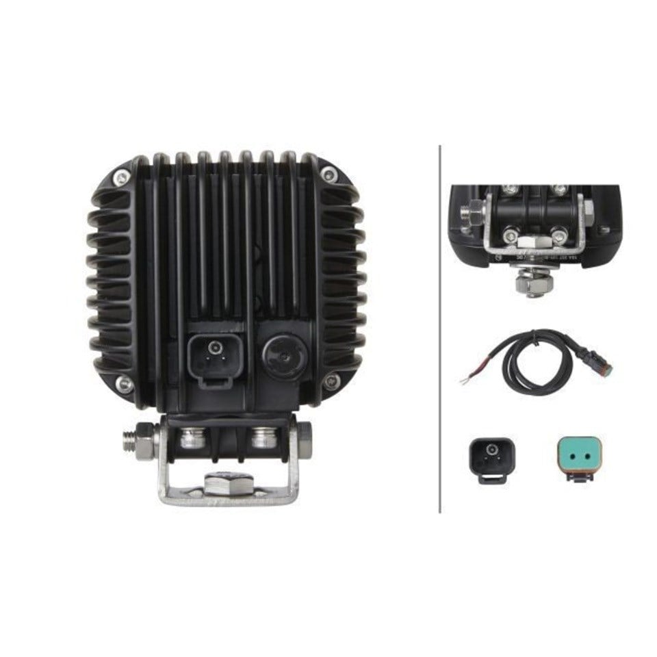 HELLA 12V-48V ÇALIŞMA LAMBASI S3000 KARE 3000 LÜMEN (9 LEDLİ) (103*100*73 MM)