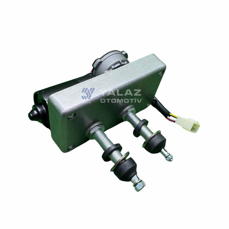 24V SİLECEK MOTORU MEKANİZMALI ÇİFT MİLLİ (M6/M8 CIVATA)