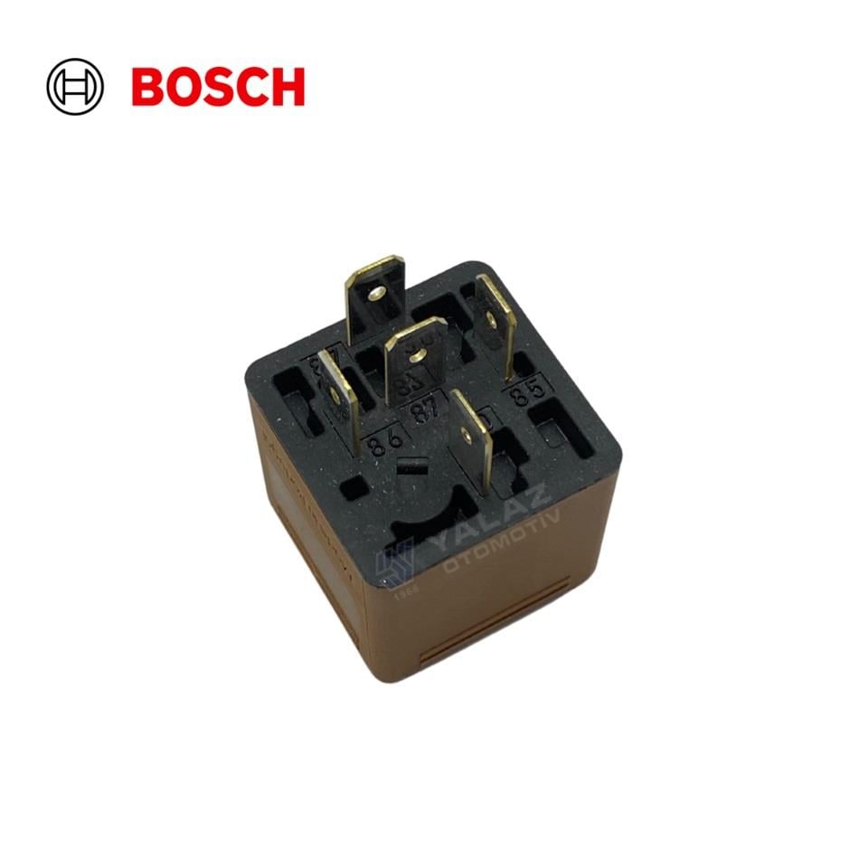 BOSCH 12V RÖLE 5 UÇLU 30 A (KAHVERENGİ) (TEK PLATİN) (30-85-86-87-87) PORTUGAL