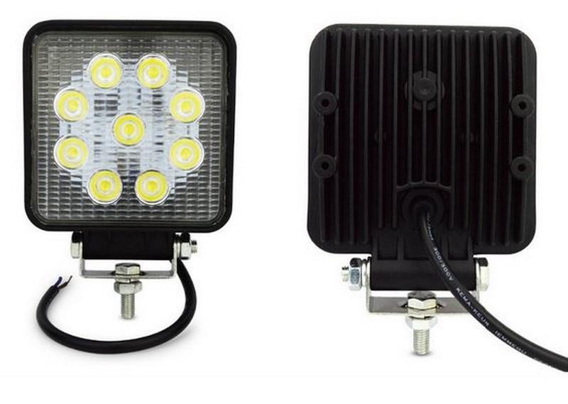 9V-60V ÇALIŞMA LAMBASI KARE (9 X 3W POWER LEDLİ) (106*106 MM)