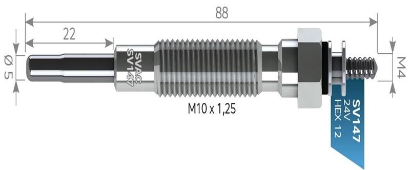 SVAC 24V KIZDIRMA BUJİSİ MAZDA TITAN-MITSUBISHI FORKLİFT-NISSAN CIVILIAN/PATROL-TCM FORKLİFT