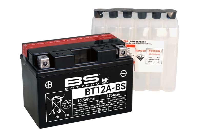 BS BATTERY 12V 10.5 AH MOTOSİKLET AKÜSÜ 175 A (EN) (150*88*105) (BT12A-BS)