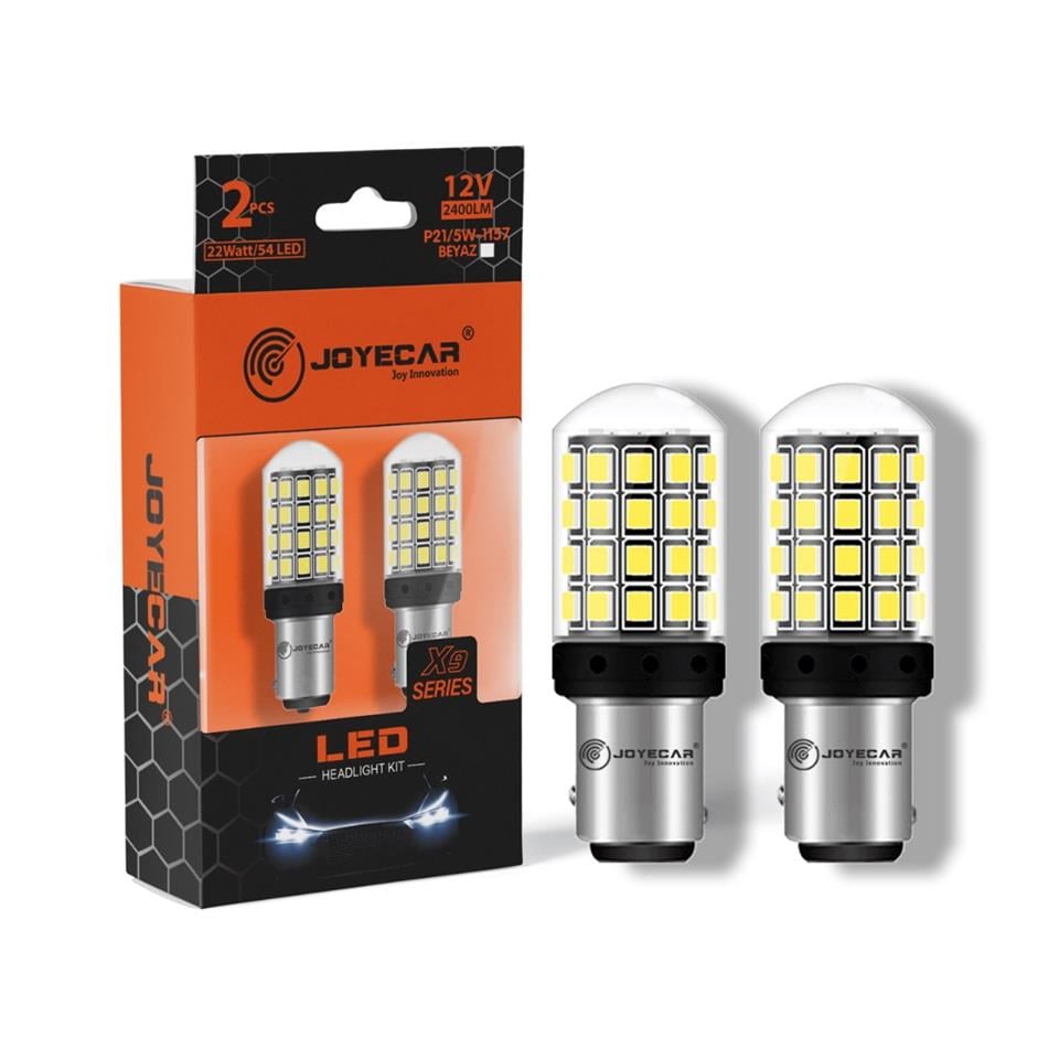 JOYECAR 12V 1016 ÇİFT DUY AMPUL 54 LEDLİ BEYAZ (2 AD)